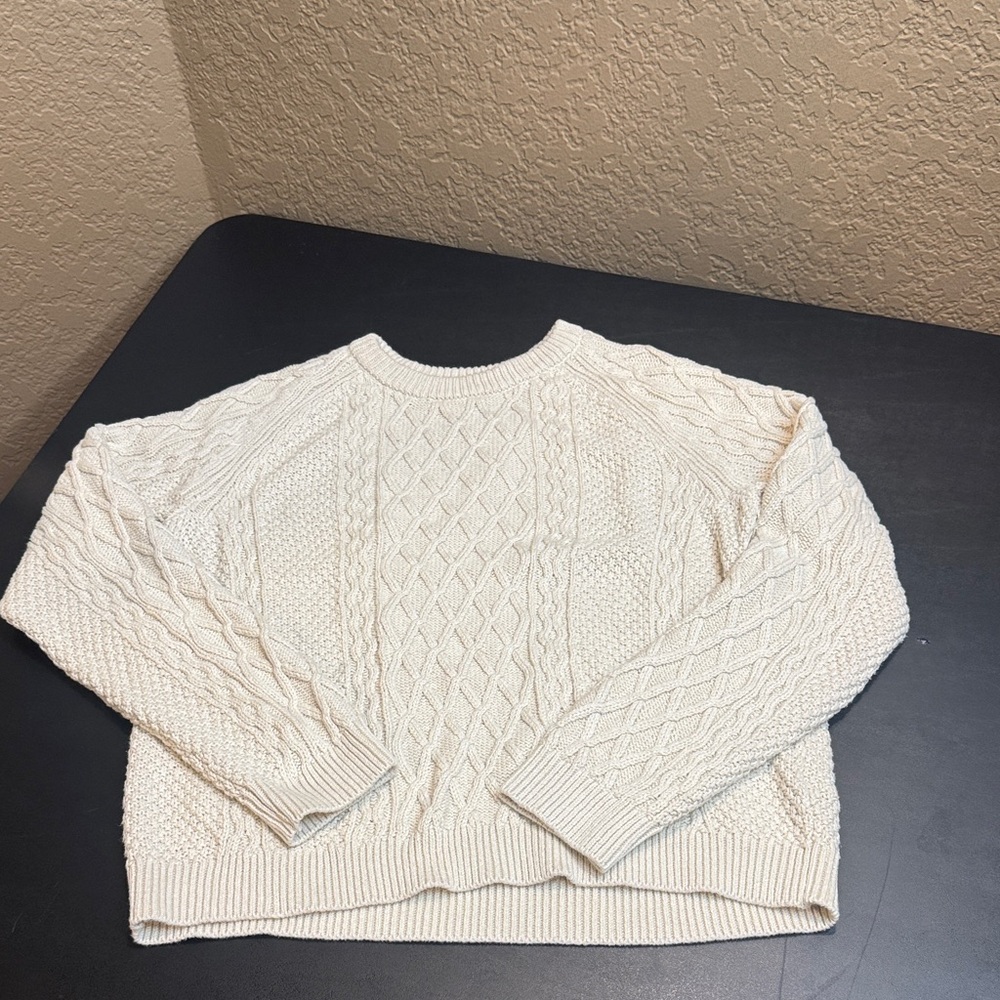 Cream Cable Knit Sweater